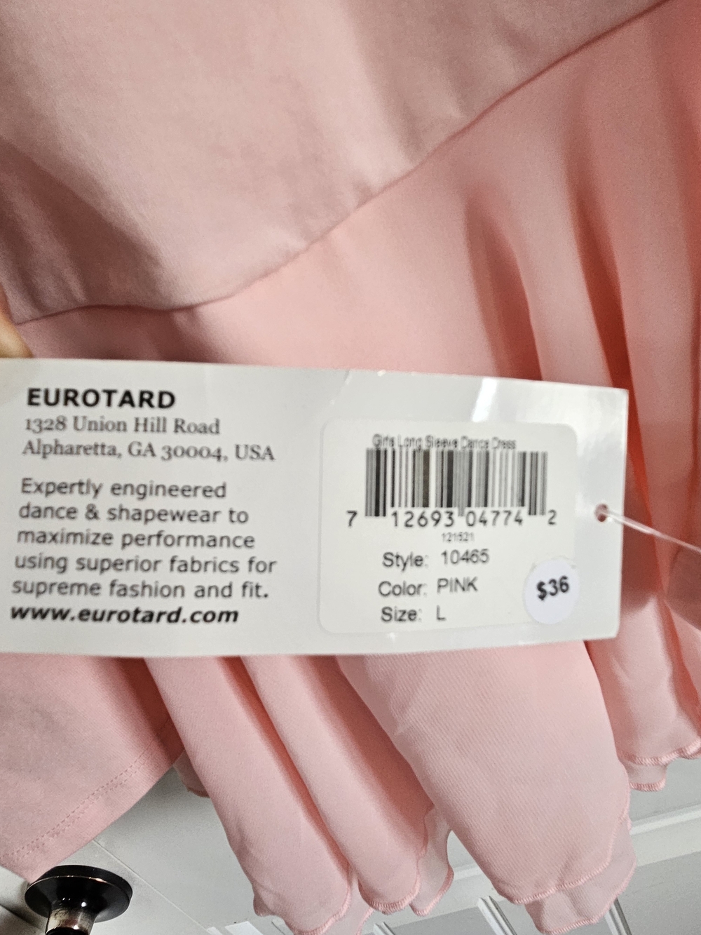Kids Pink Long-Sleeve Ballet And Dance Dress New With Tags - Picture 6 of 11